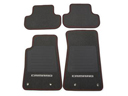 Floor Mats - Front and Rear Premium Carpet - Black and White