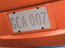 Rear License Plate Holder - Inferno Orange